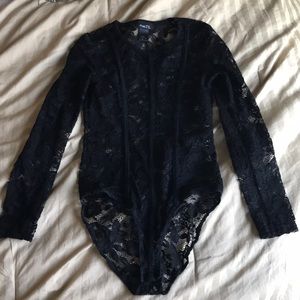 Black lace bodysuit